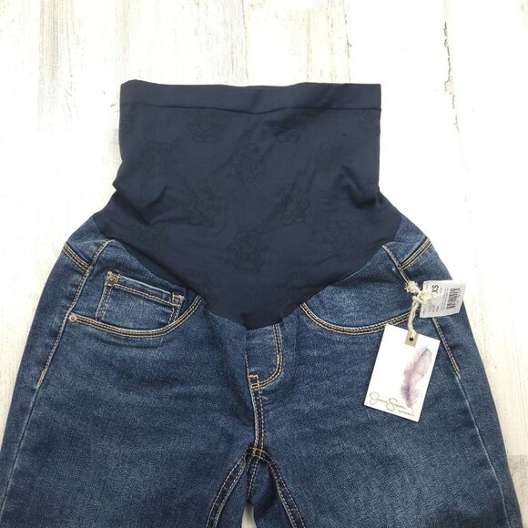 NWT Jessica Simpson Skinny Maternity Jeans Secret Fit Belly Blue Size XS - Picture 5 of 12